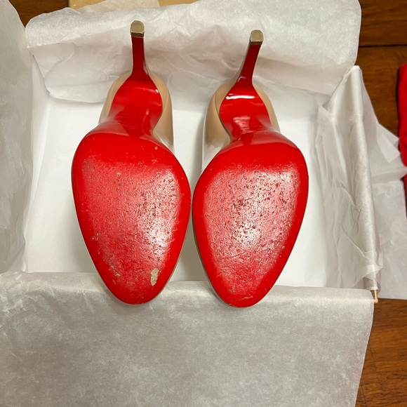 Christian Louboutin Paris Fifille 100 Patent Nude - Picture 7 of 10